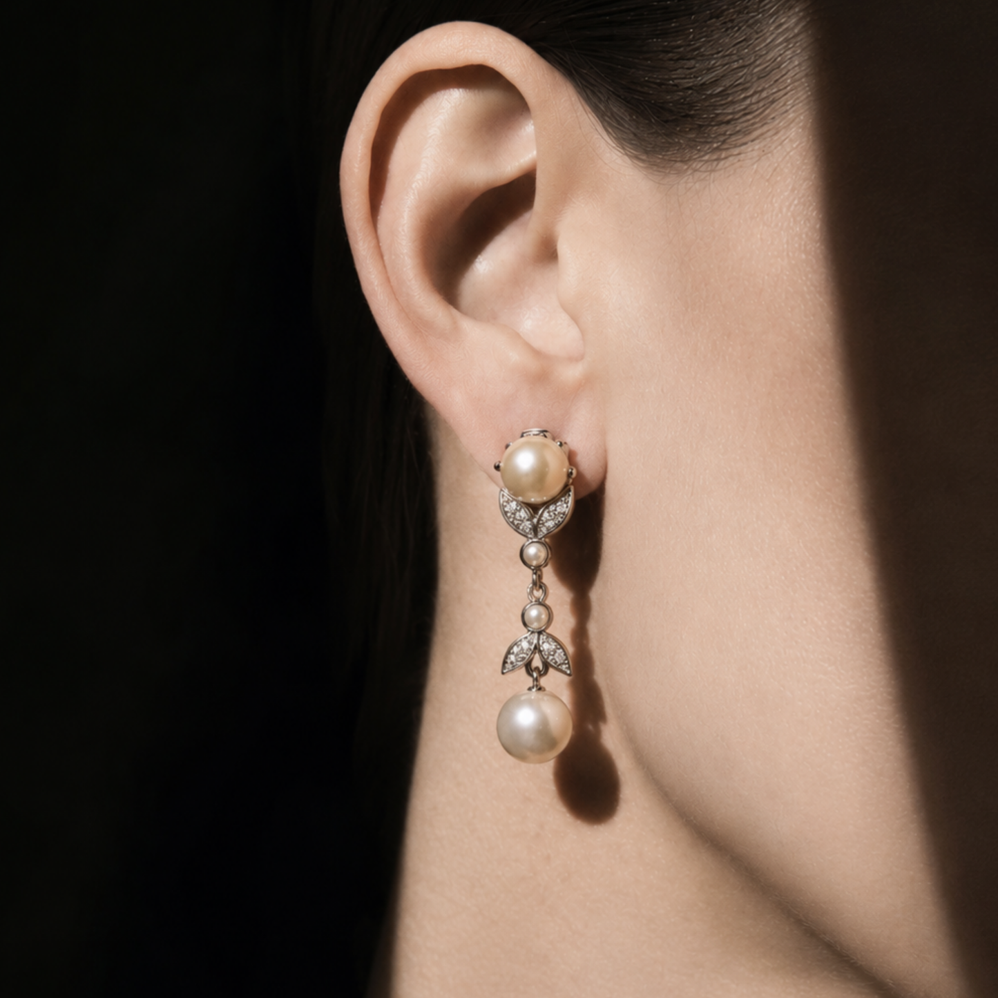 Orecchini con Perle tipo Maiorca e Strass