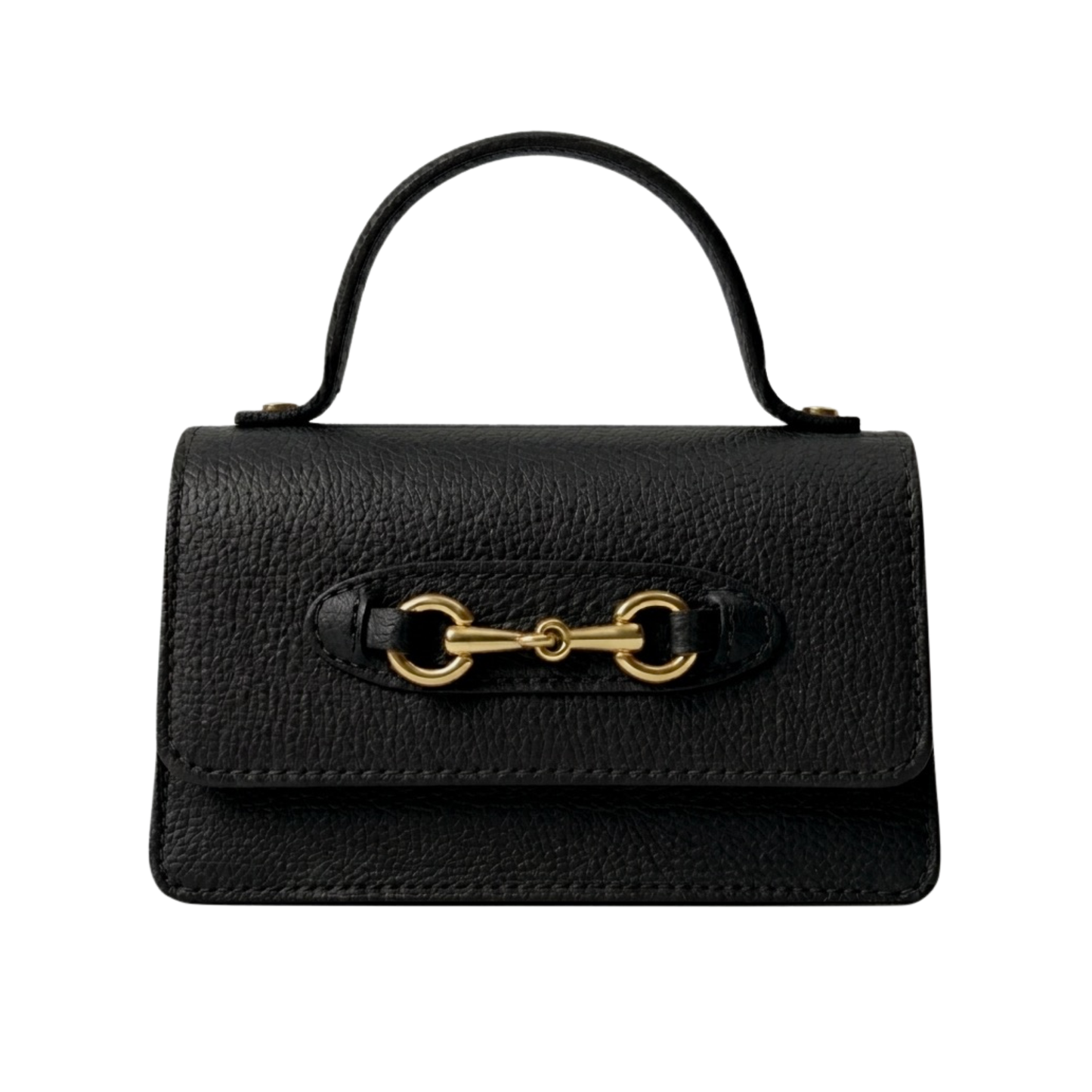 Borsa Giulietta in pelle Made in Italy – vista frontale - Nero