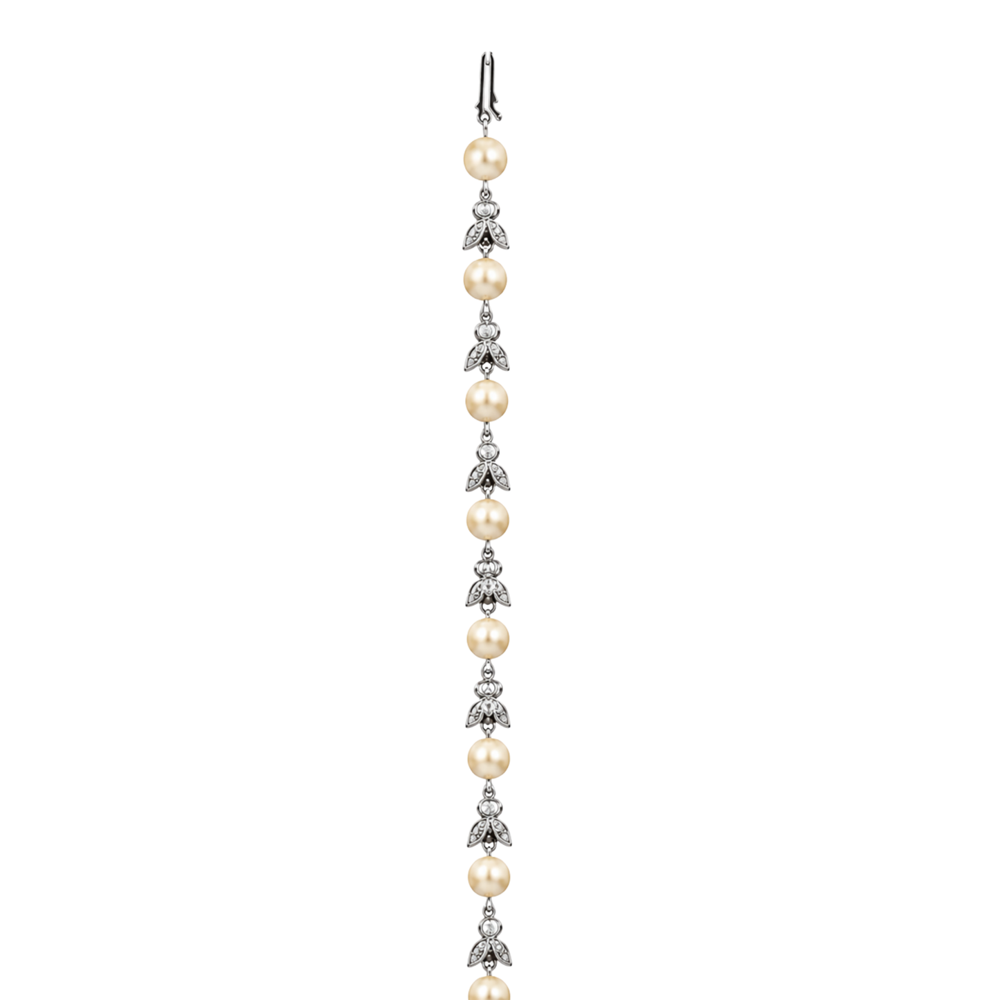 Bracciale con Perle tipo Maiorca e Strass
