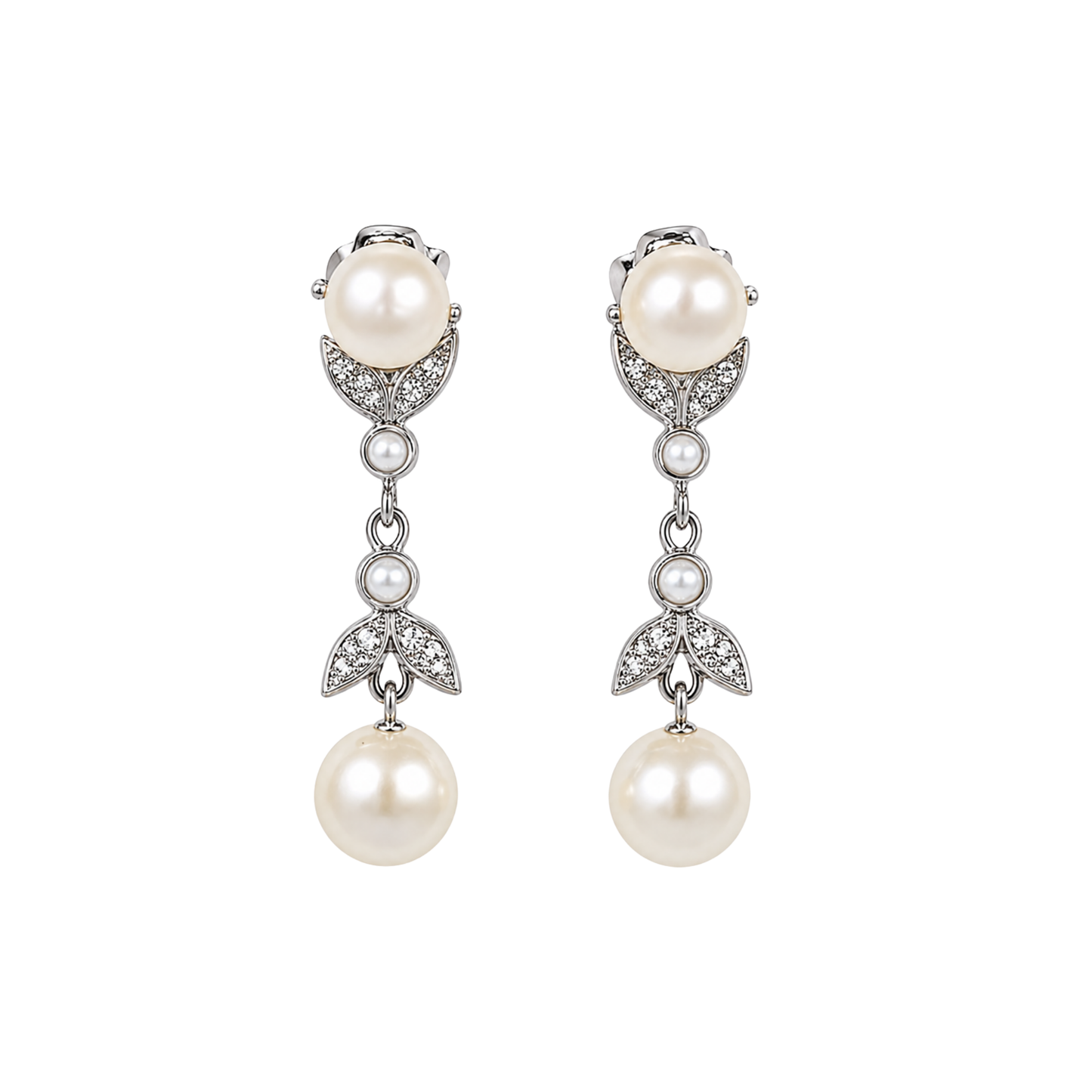 Orecchini con Perle tipo Maiorca e Strass