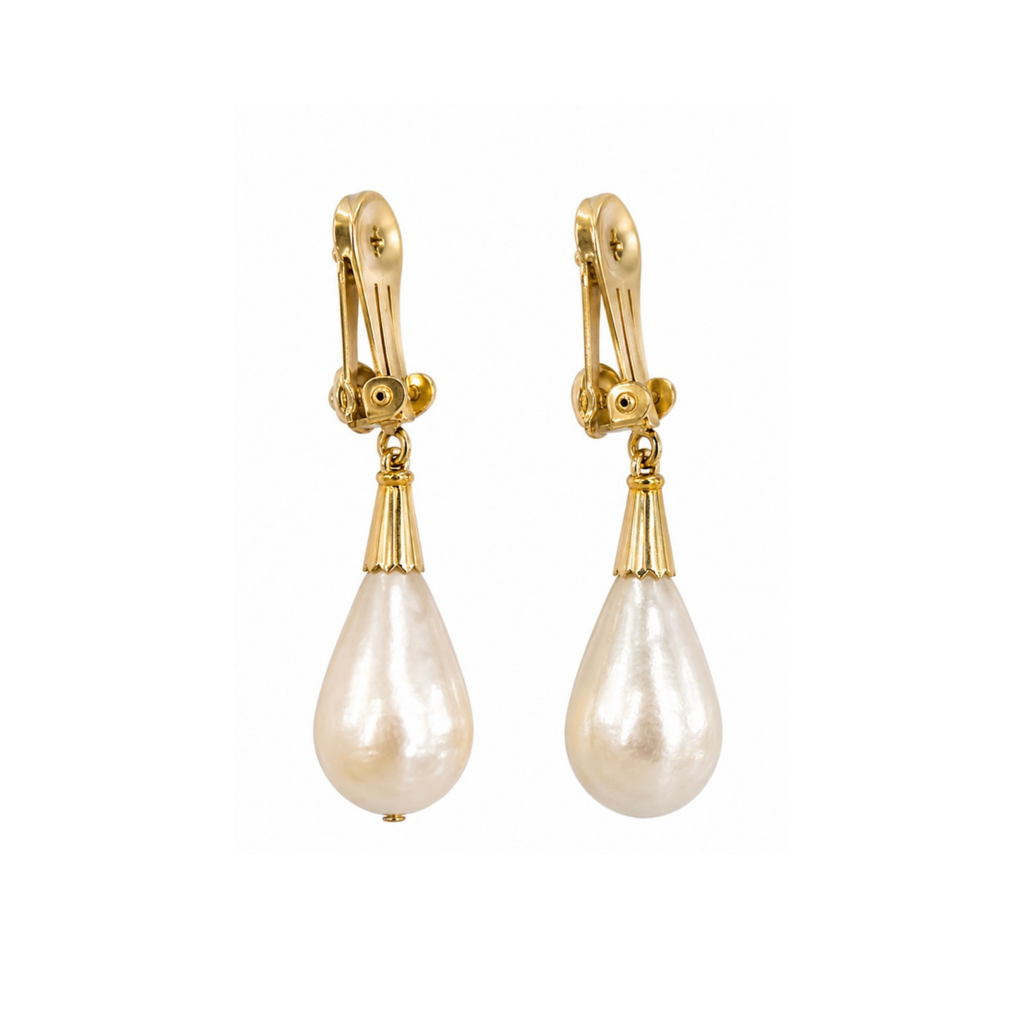 Orecchini a Clip con Perle tipo Maiorca e Strass