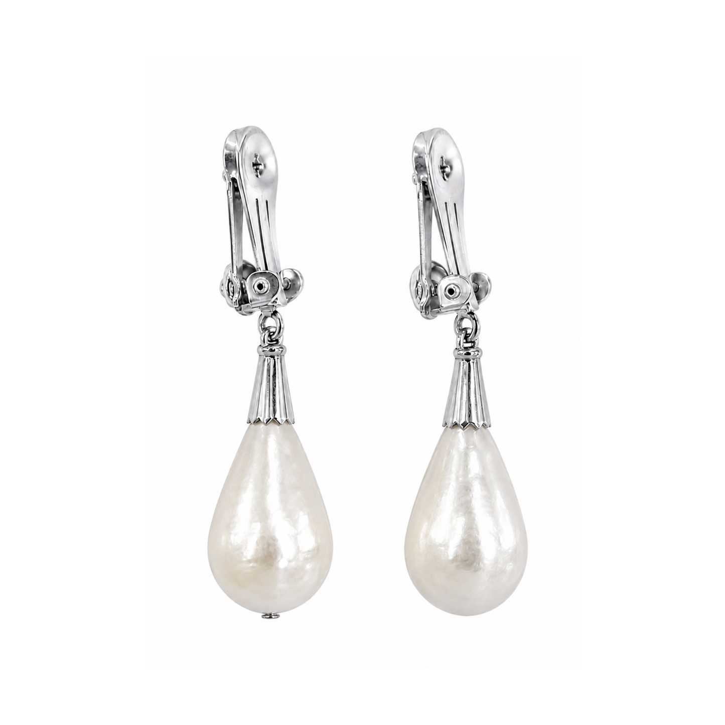 Orecchini a Clip con Perle tipo Maiorca e Strass