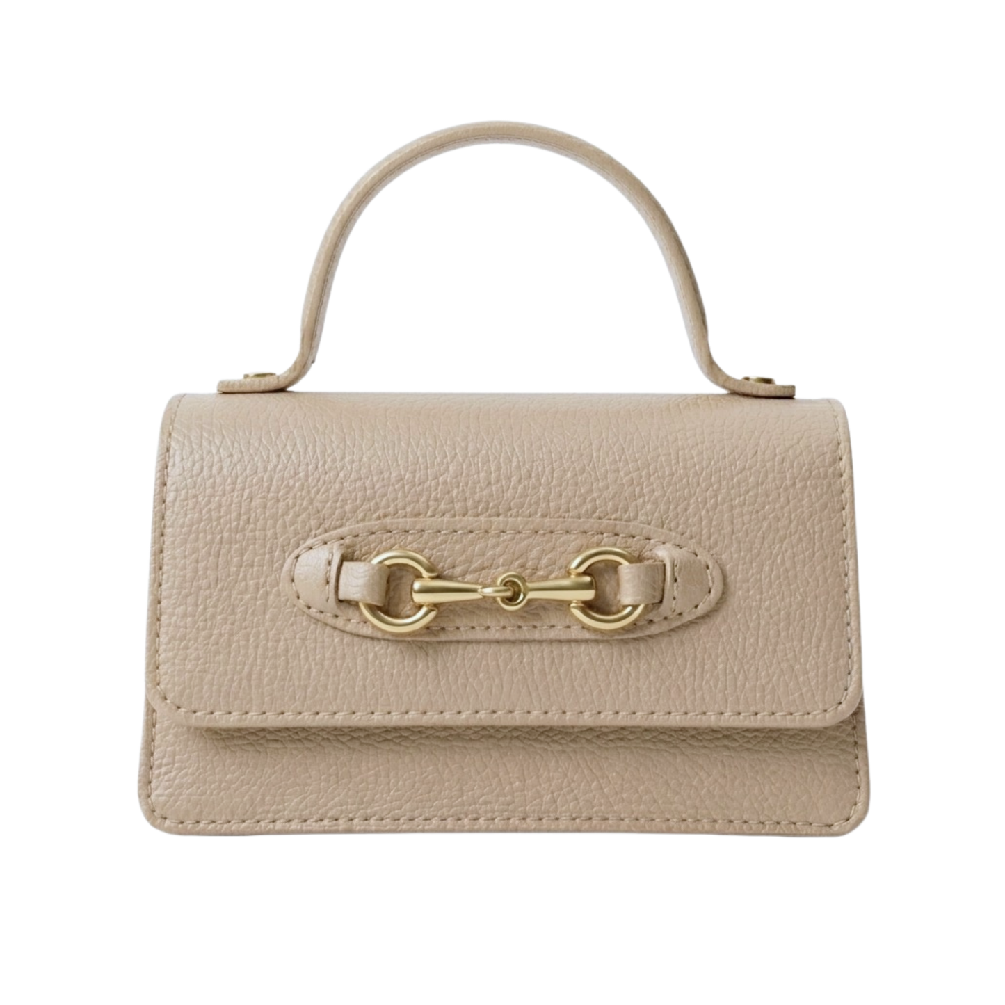Borsa Giulietta in pelle Made in Italy – vista frontale - Beige 