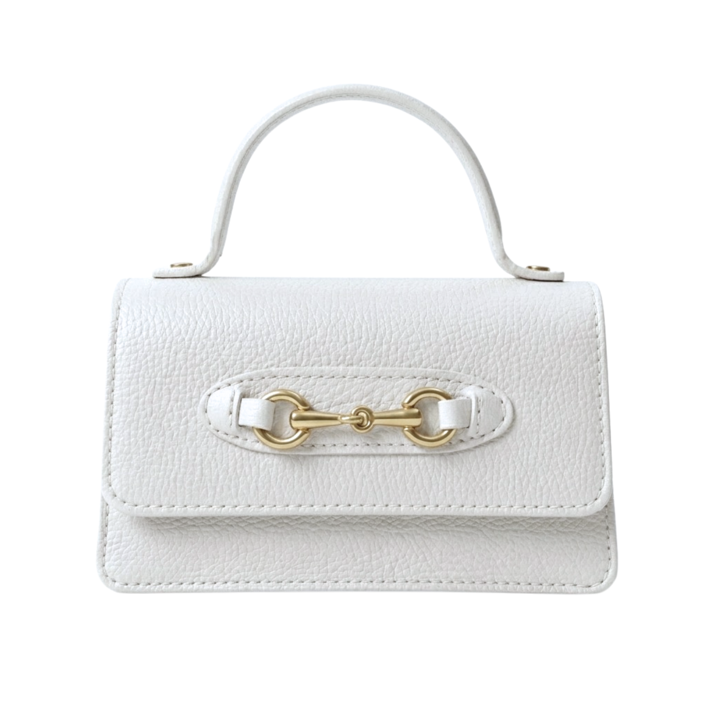 Borsa Giulietta in pelle Made in Italy – vista frontale - Bianco 