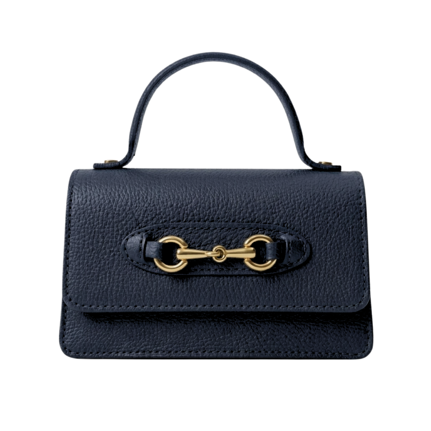 Borsa Giulietta in pelle Made in Italy – vista frontale - Blu Navy 