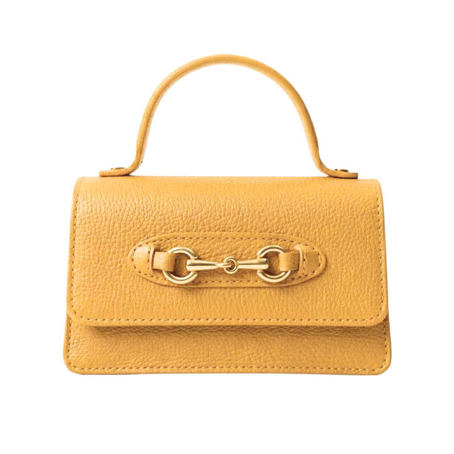 Borsa Giulietta in pelle Made in Italy – vista frontale - Giallo Ocra