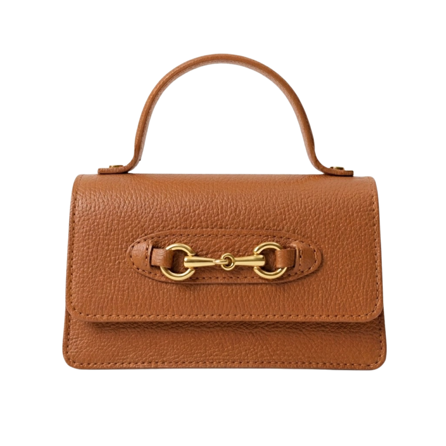 Borsa Giulietta in pelle Made in Italy – vista frontale - Marrone 