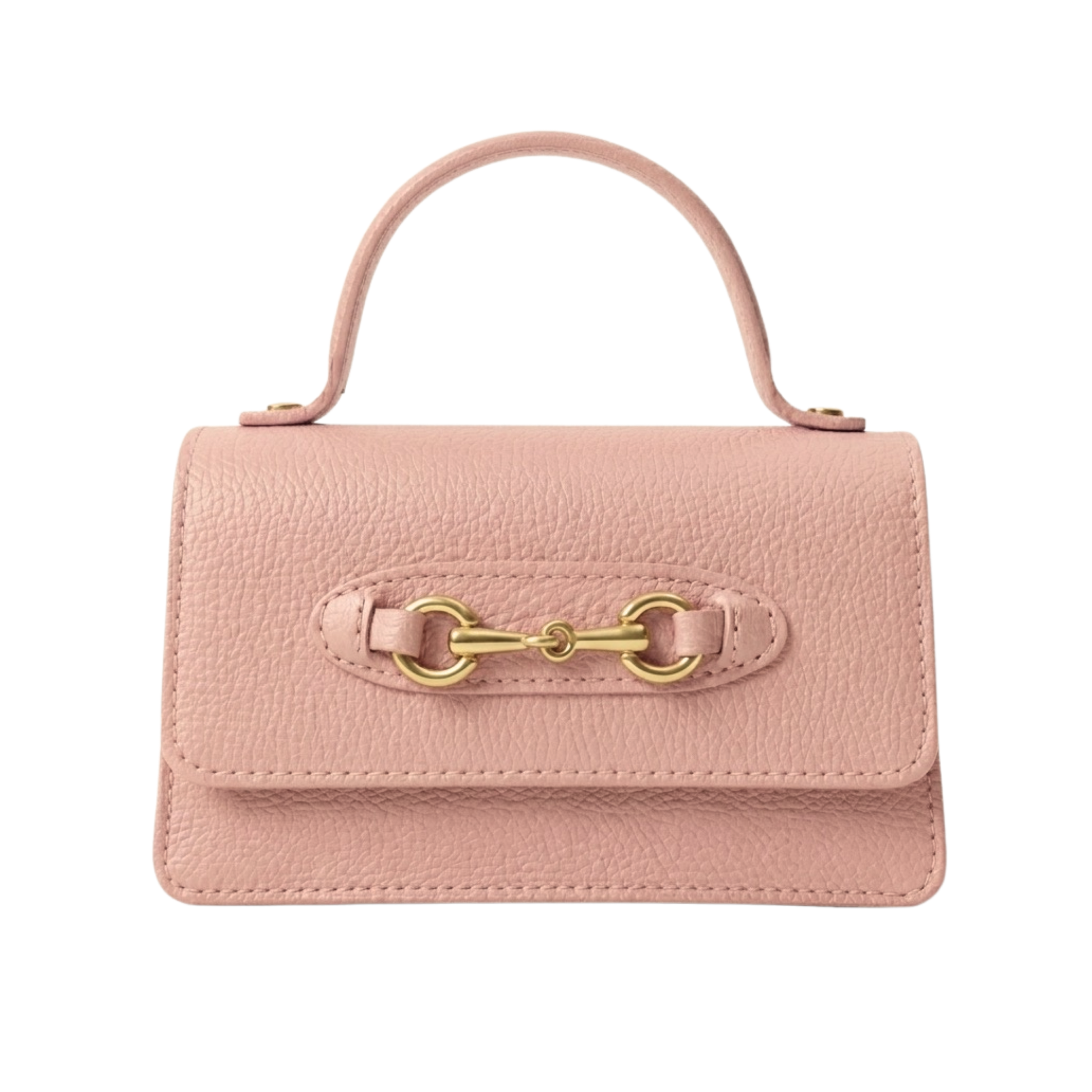 Borsa Giulietta in pelle Made in Italy – vista frontale - Rosa