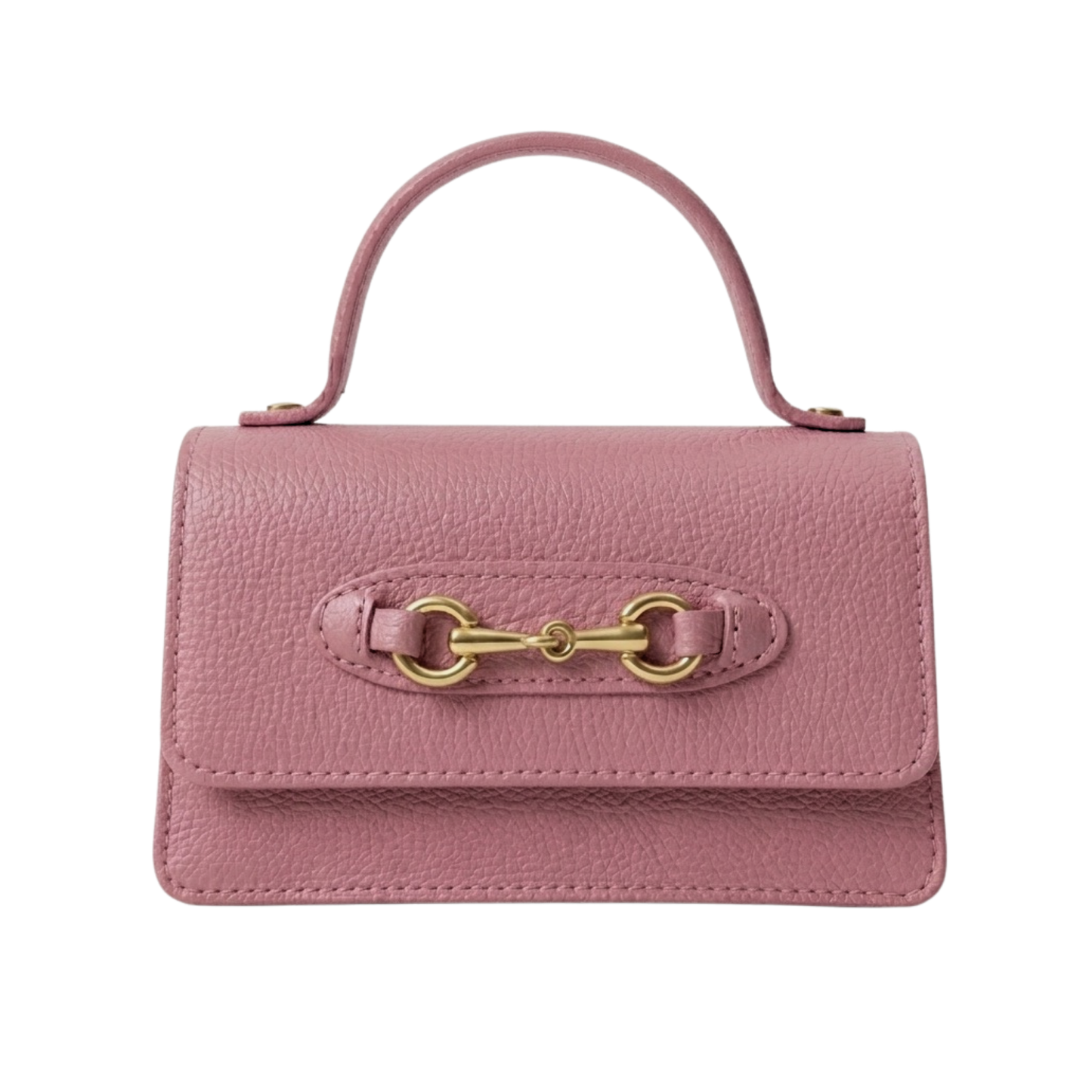 Borsa Giulietta in pelle Made in Italy – vista frontale - Rosa Malva