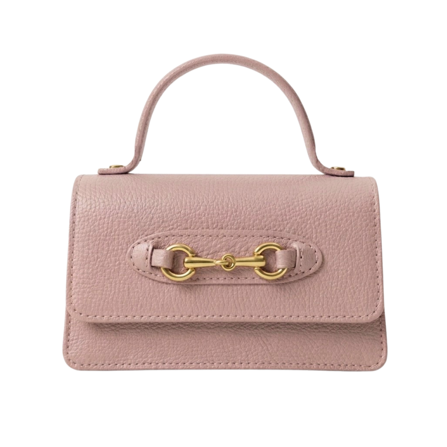 Borsa Giulietta in pelle Made in Italy – vista frontale - Rosa Pastello