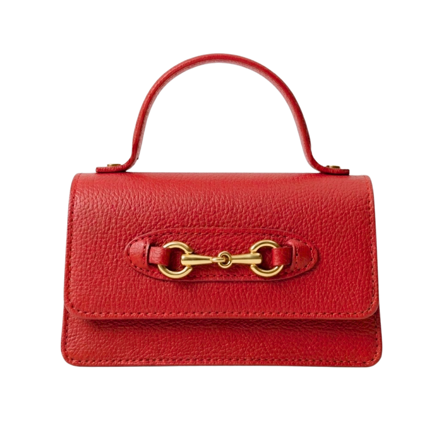 Borsa Giulietta in pelle Made in Italy – vista frontale - Rosso