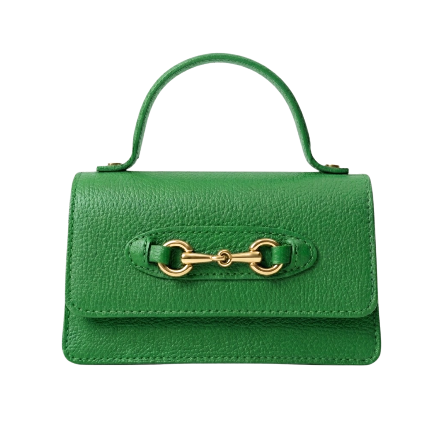 Borsa Giulietta in pelle Made in Italy – vista frontale - Verde 