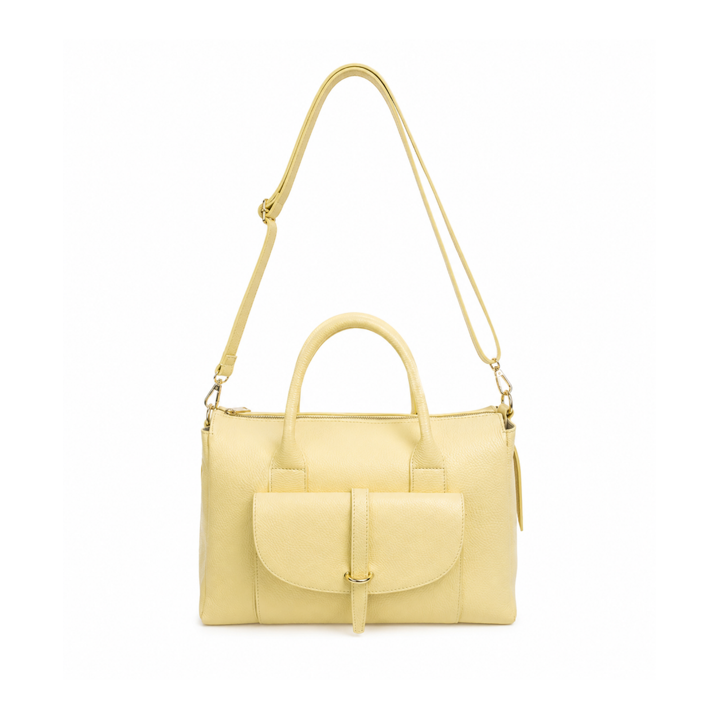 borsa in vera pelle made in italy - gialla