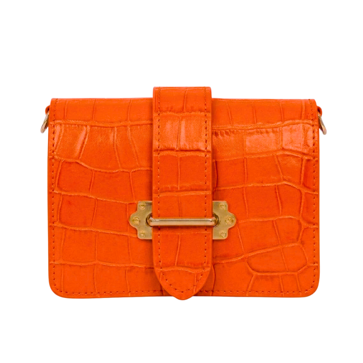 Borsa Marsupio in vera pelle Coco Made in Italy vista frontale - Arancione