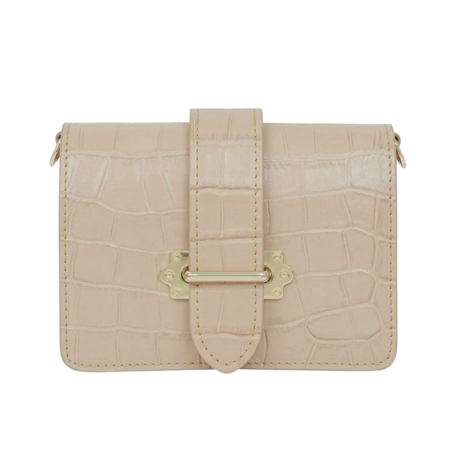 Borsa Marsupio in vera pelle Coco Made in Italy vista frontale - Bianco Crema