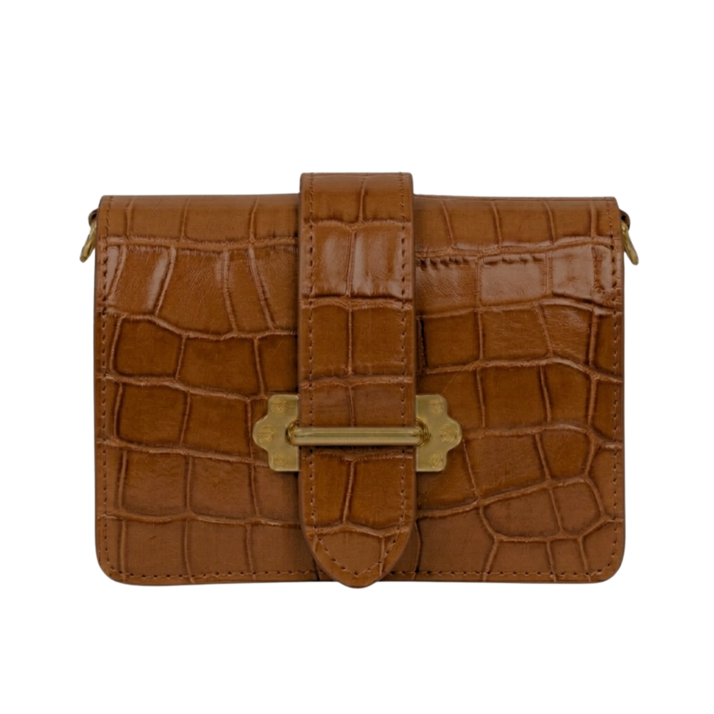 Borsa Marsupio in vera pelle Coco Made in Italy vista frontale - Marrone