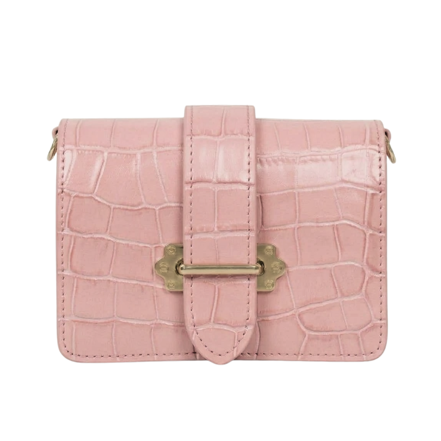Borsa Marsupio in vera pelle Coco Made in Italy vista frontale - Rosa Pastello