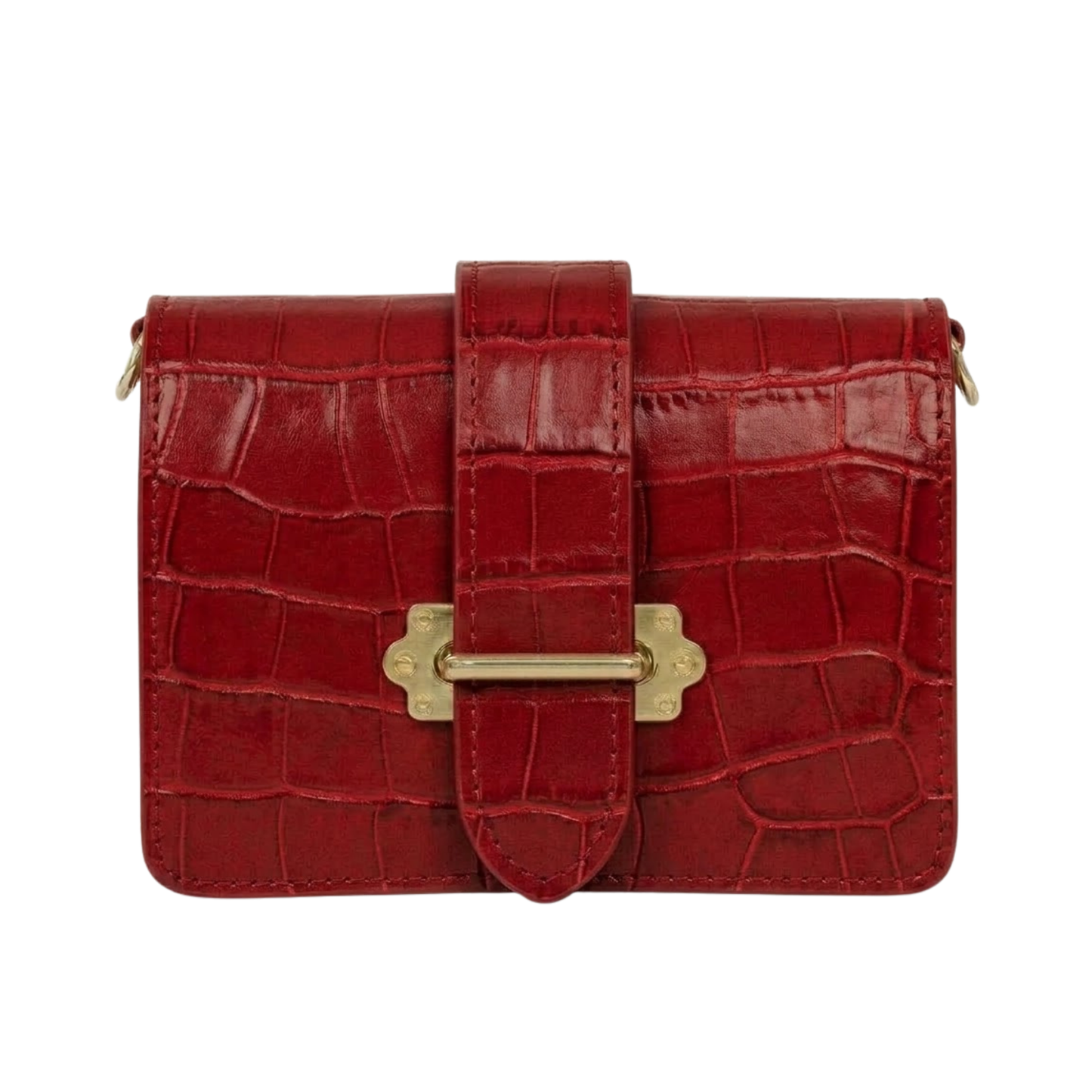 Borsa Marsupio in vera pelle Coco Made in Italy vista frontale - Rosso