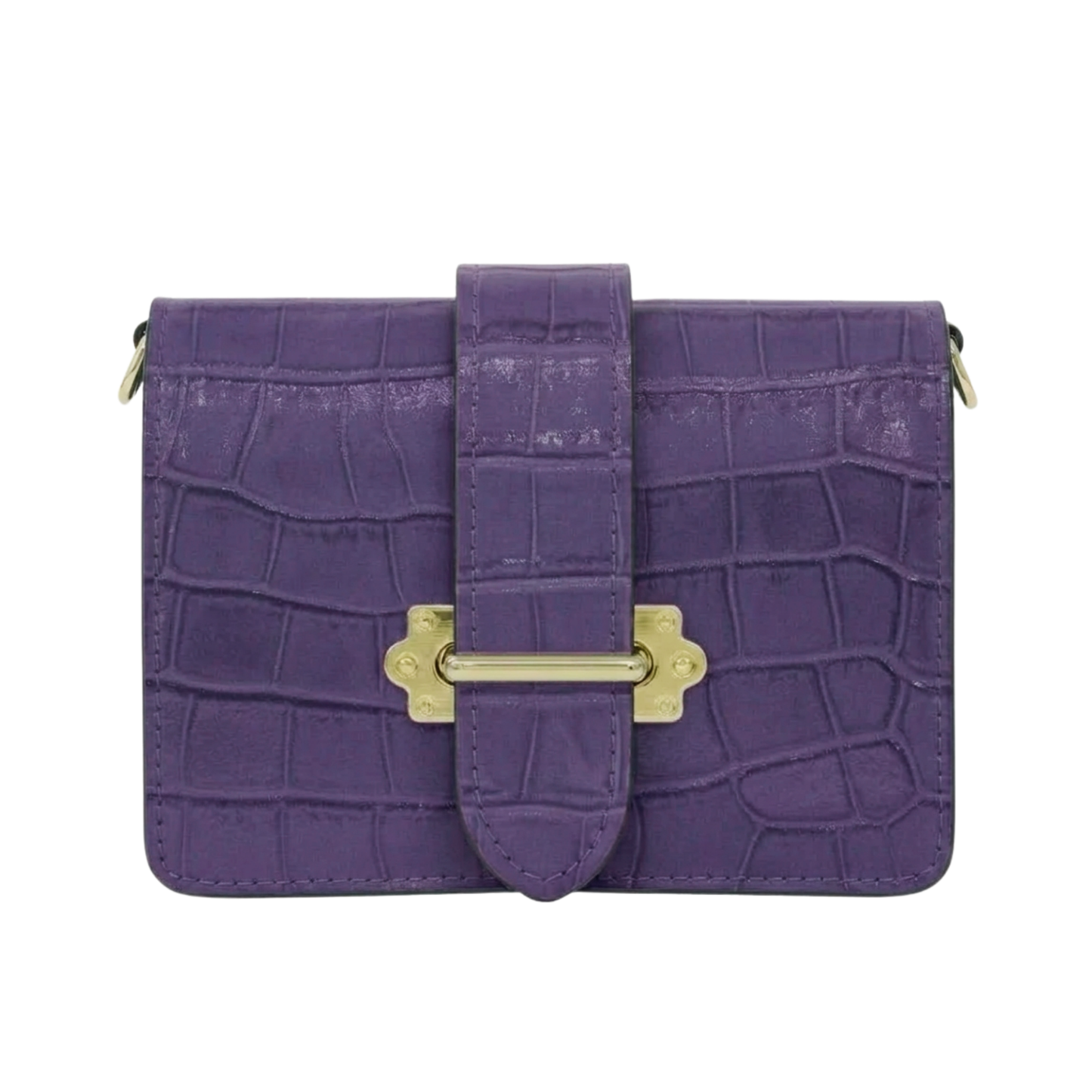 Borsa Marsupio in vera pelle Coco Made in Italy vista frontale - Viola