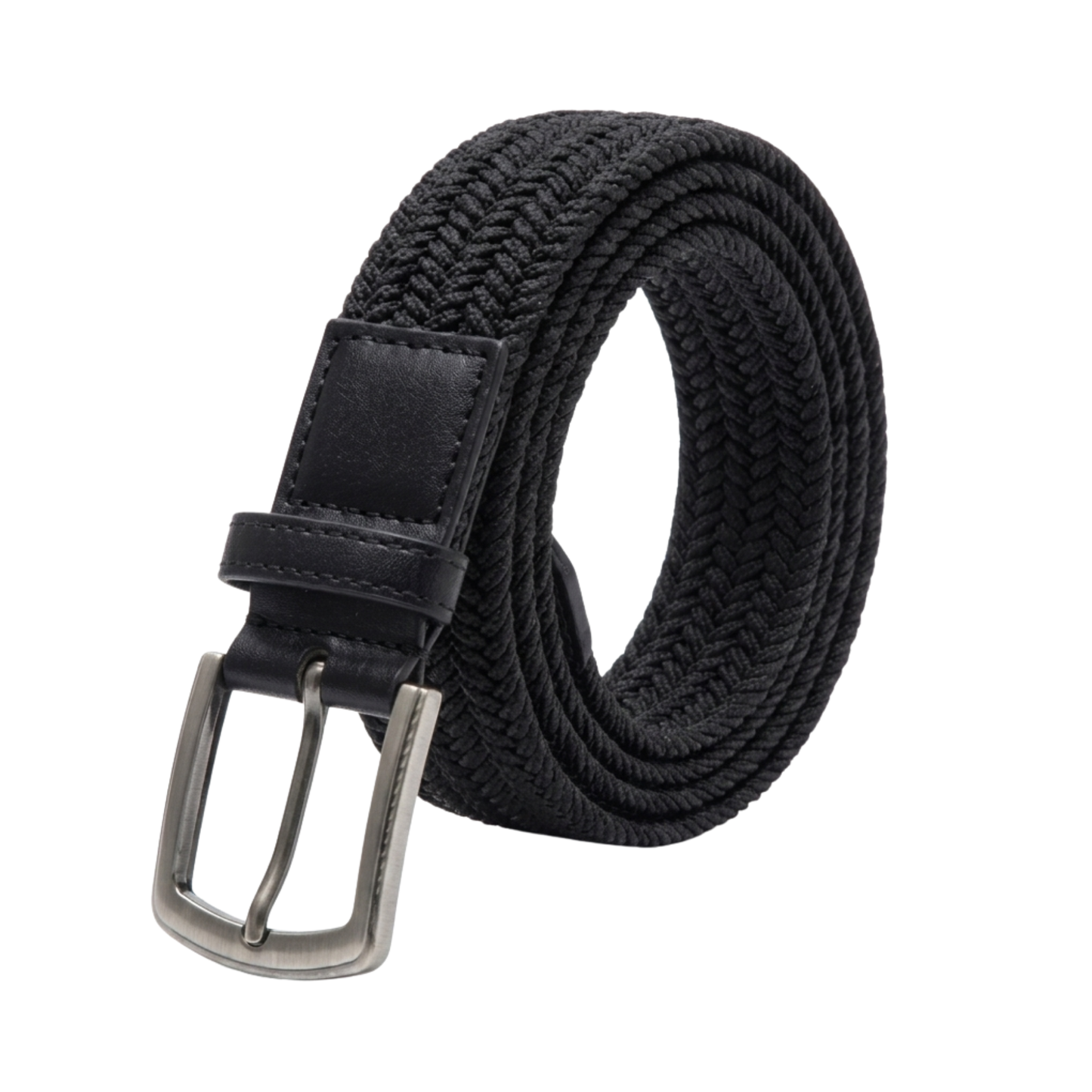 Cintura made in italy intrecciata a mano Nero