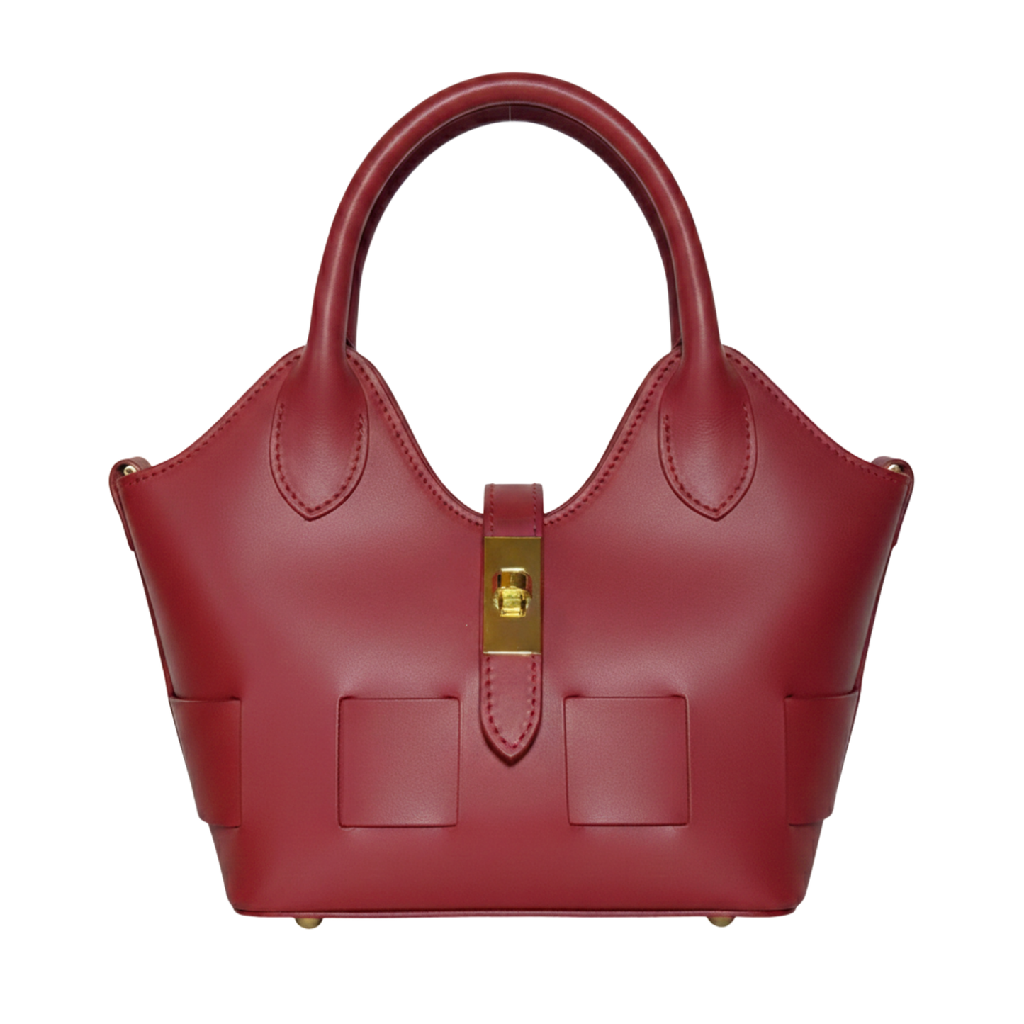 Borsa Diana in vera pelle Made in Italy - Vista frontale - Rosso