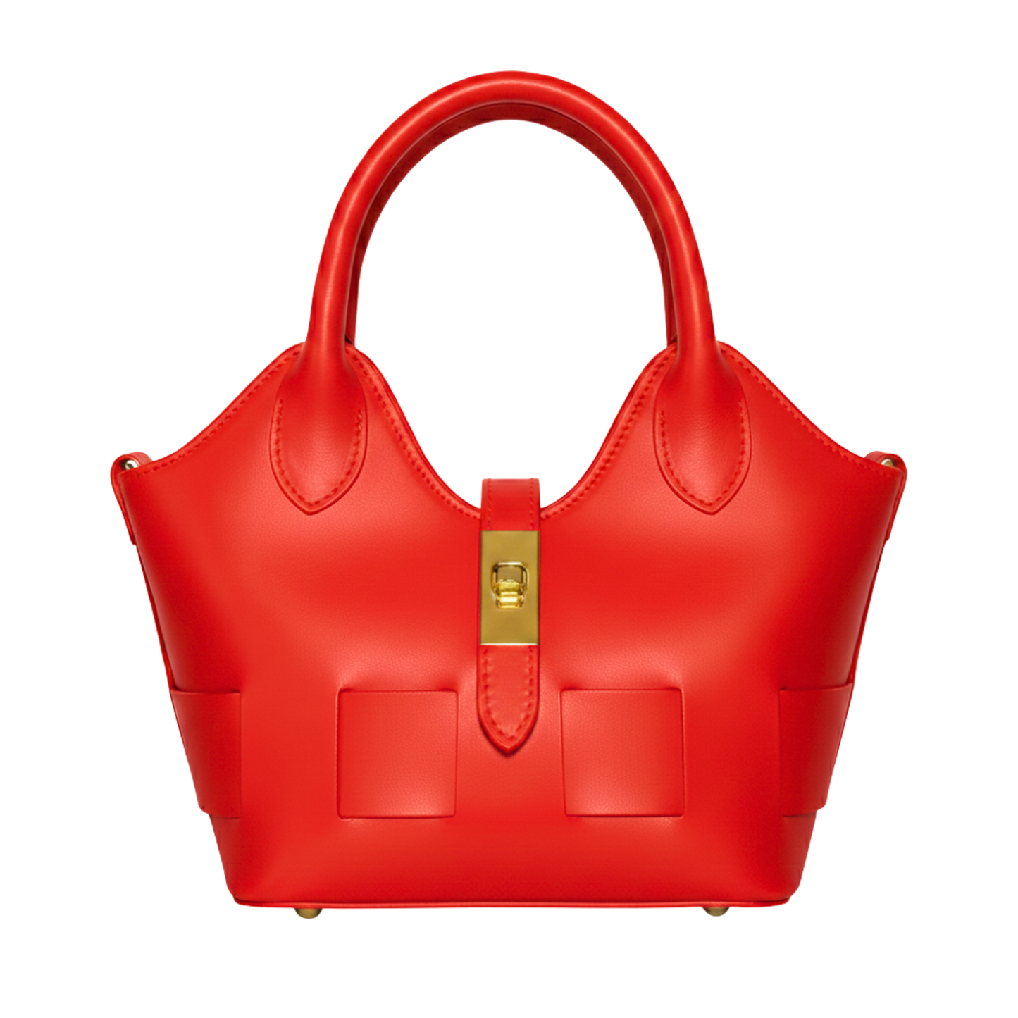 Borsa Diana in vera pelle Made in Italy - Vista frontale - Rosso brillante