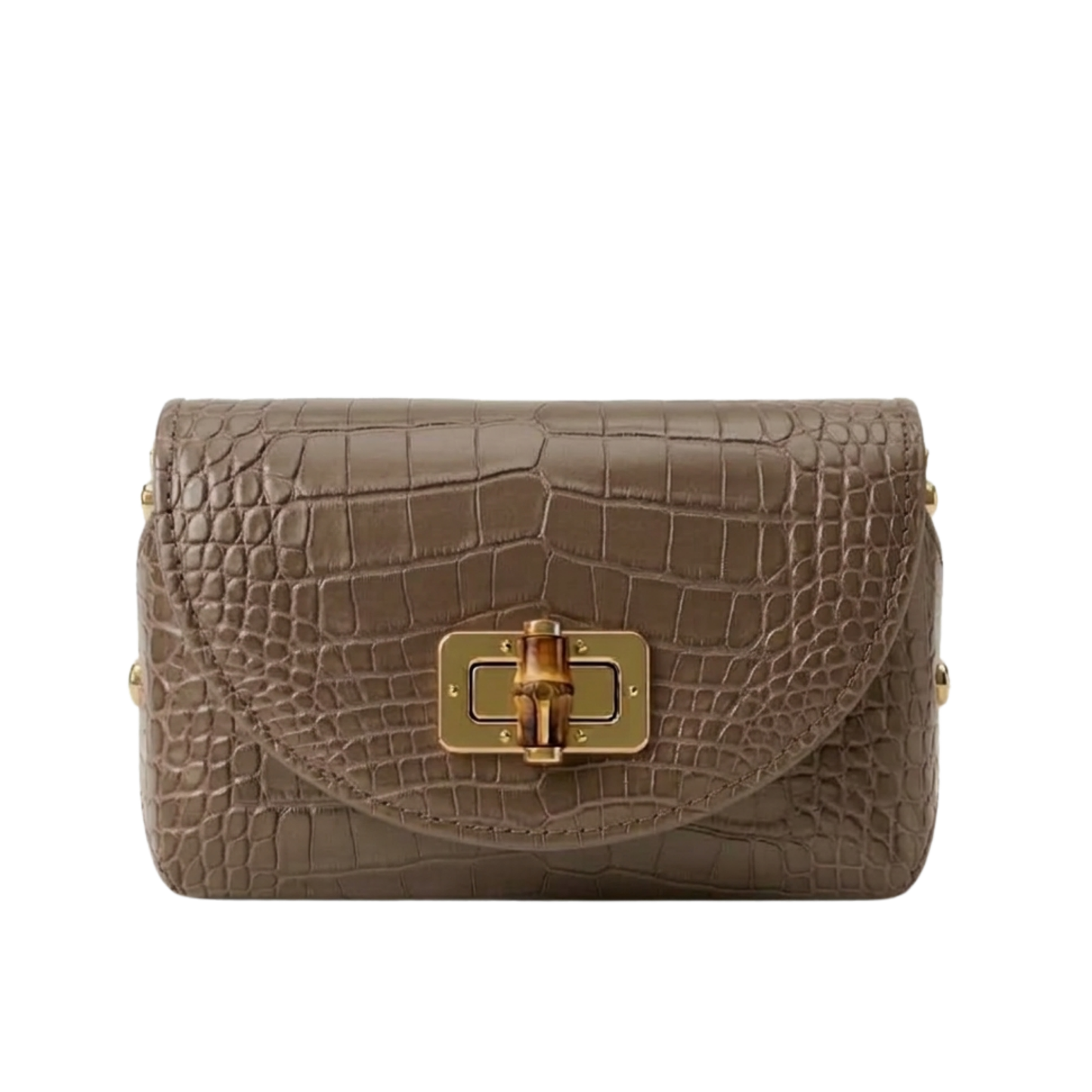 Borsa Fashion Week in pelle stampa cocco Made in Italy – vista frontale - Moca