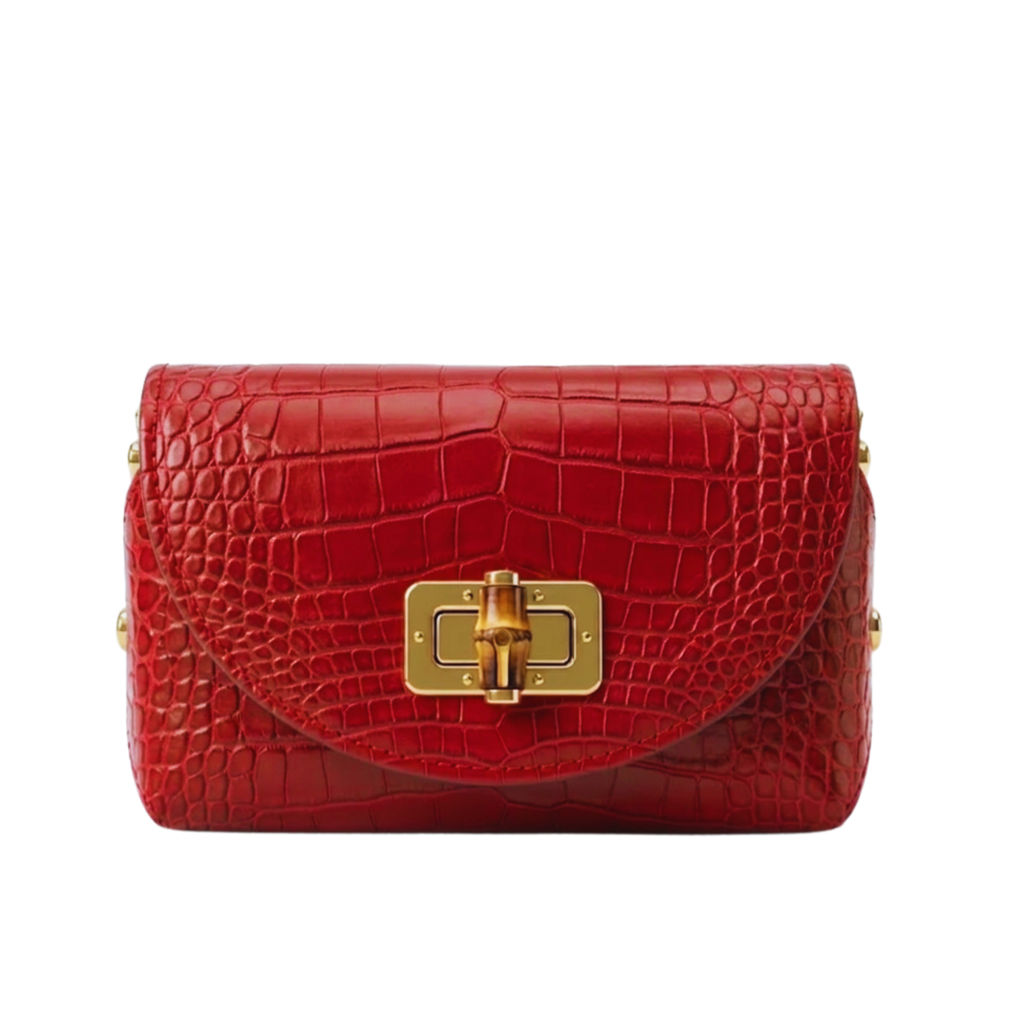 Borsa Fashion Week in pelle stampa cocco Made in Italy – vista frontale - Rosso