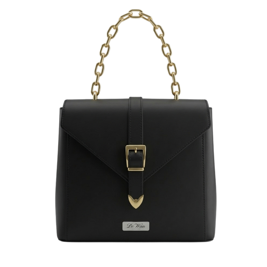 Borsa-Zaino Nora in vera pelle Made in Italy – vista frontale - Nero