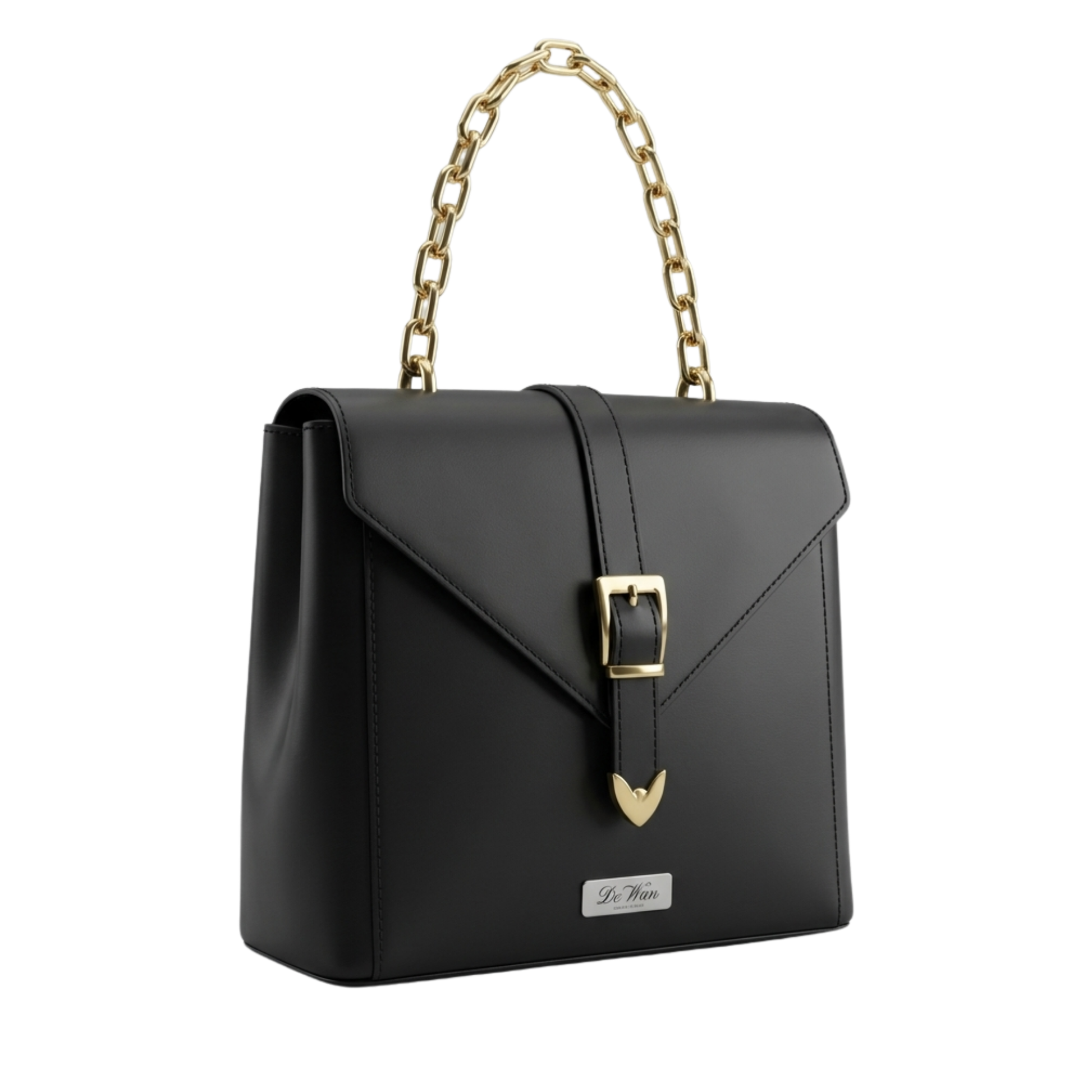 Borsa-Zaino Nora con catena placcata oro – vista laterale