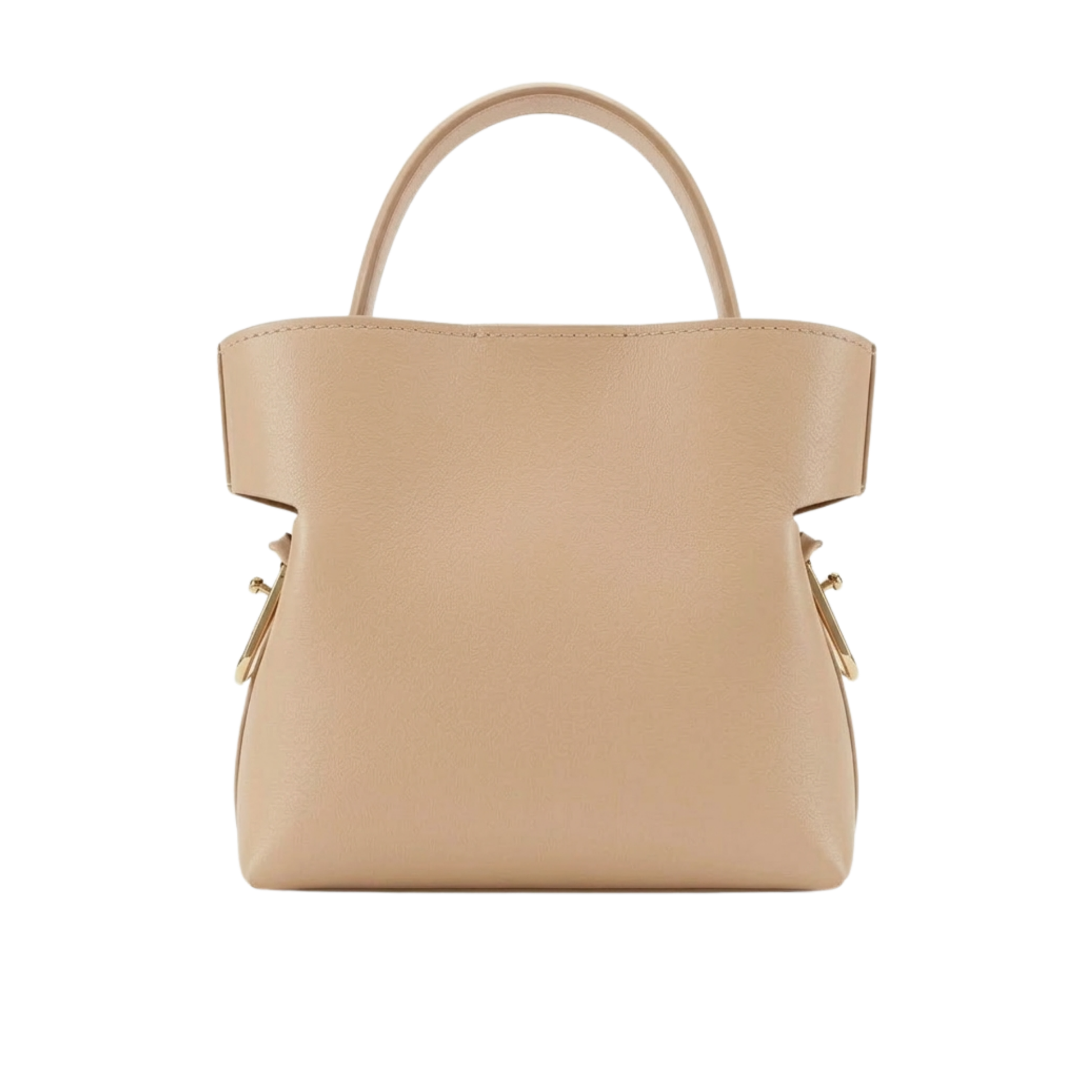 Borsa Sleek in vera pelle Made in Italy – vista frontale - Beige