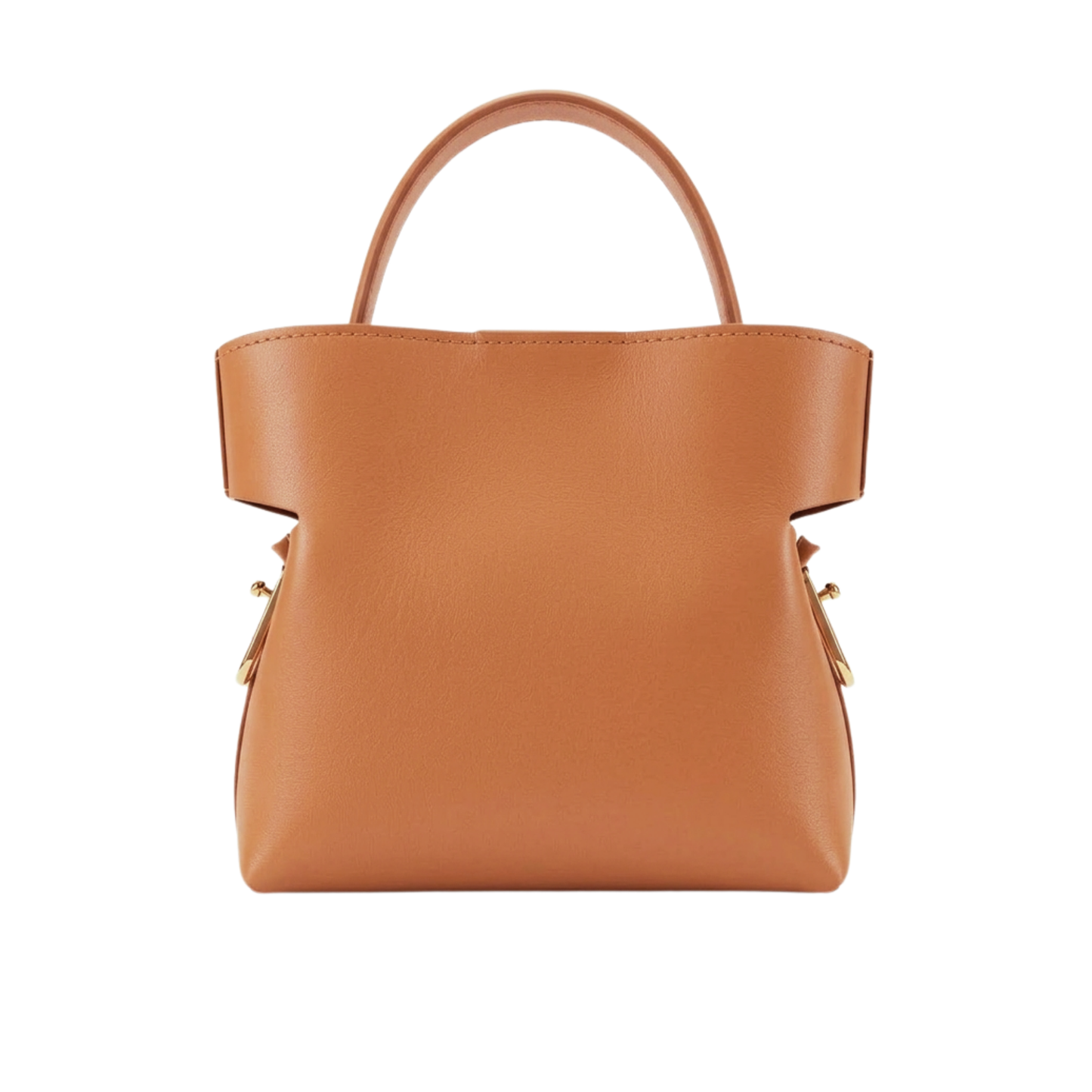 Borsa Sleek in vera pelle Made in Italy – vista frontale - Marrone